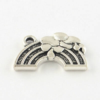 Rainbow Tibetan Style Alloy Pendant Enamel Settings