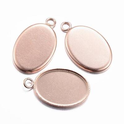 Ion Plating(IP) 304 Stainless Steel Pendant Cabochon Settings