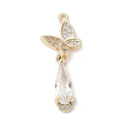 Brass Micro Pave Cubic Zirconia Pendants