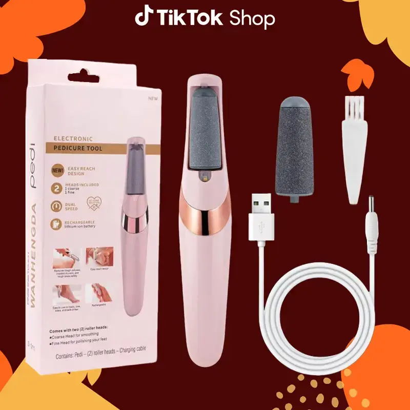TikTokShopfalldealsforyou Rechargeable Electric Foot Dead Skin Remover, Foot Grinder, Cordless Pedicure Machine, Portable Foo...