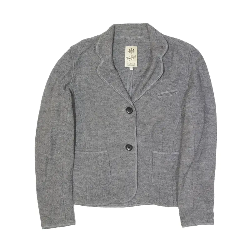 WOOLRICH Blazer Jacket Grey Wool Womens L