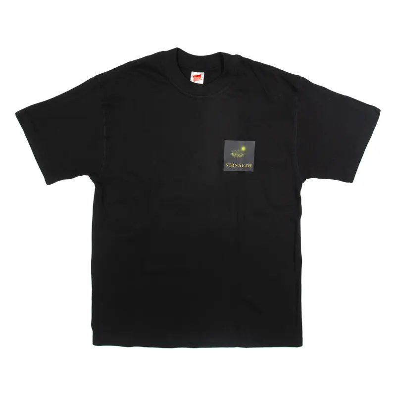 HANES Nirnaeth Mens T-Shirt Black Crew Neck L