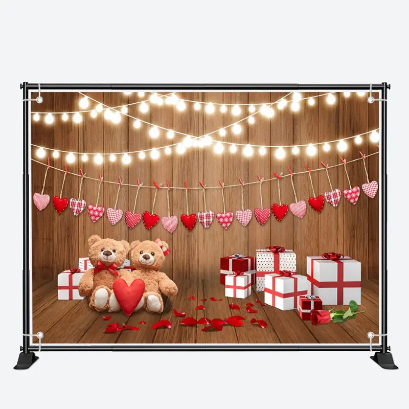 Bright Light Bear Gift Board Valentines Day Backdrop - Aperturee