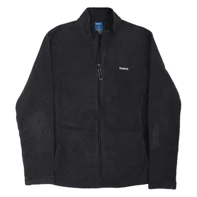 REEBOK Fleece Jacket Black Womens M