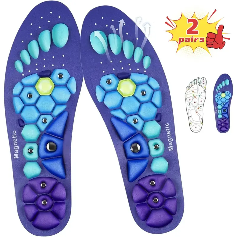 Magnetic Acupressure Insoles for All-Day Comfort – Reflexology Massage Therapy for Foot Fatigue, Magnetic Insoles, Magnetic...