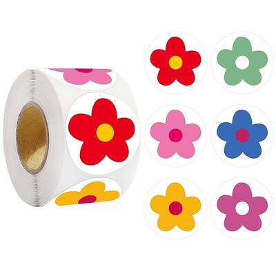500Pcs Flower Stickers