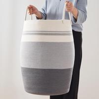 OIAHOMY Extra Large Foldable Woven Rope Storage Basket, 110L, 25.9\