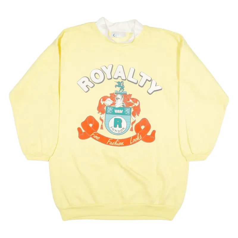 KARA'S KLOSET Royalty Sweatshirt Yellow Mens M