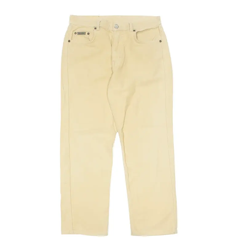 CALVIN KLEIN Trousers Yellow Regular Straight Womens W31 L26