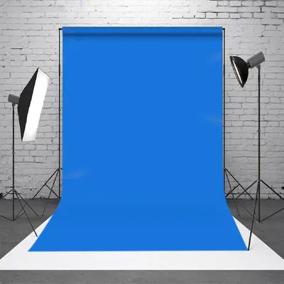 Professional Solid Blue Portrait Photo Booth Backdrop - Aperturee