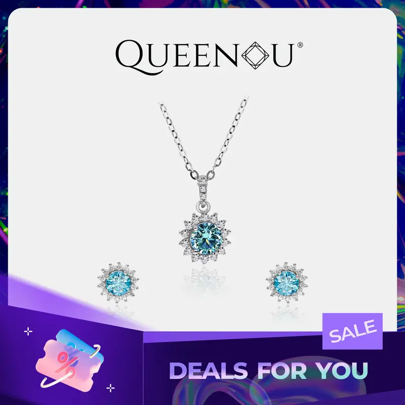 【798】Springtime Symphony Sunburst Synthetic Moissanite Colorful Floral Set