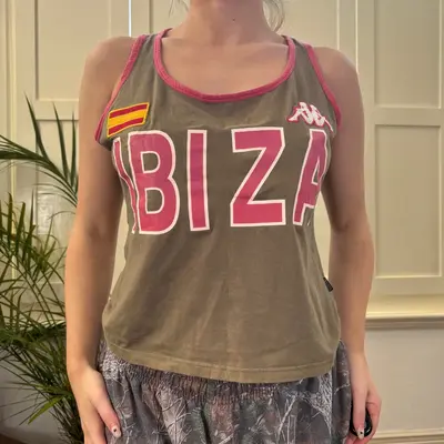 Ibizia Kappa Vest - Small Khaki Cotton