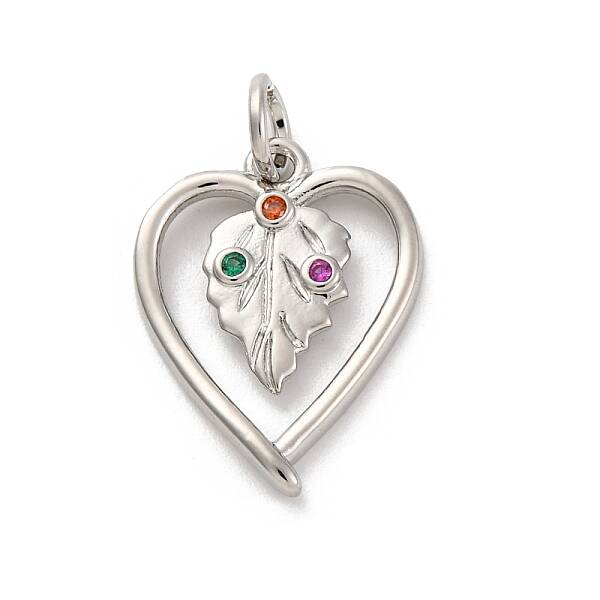 Brass Micro Pave Cubic Zirconia Pendants