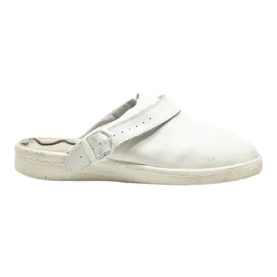 HAZARD Clog Shoes White Leather Mens UK 8