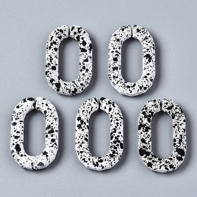 Spray Painted CCB Plastic Linking Rings