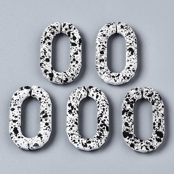 Spray Painted CCB Plastic Linking Rings