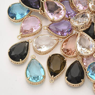 Faceted Glass Pendants