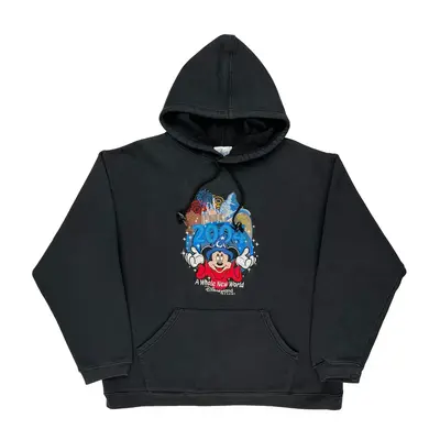 Mickey Mouse Disneyland Resort Hoodie - Large Black Cotton Blend | Size: large