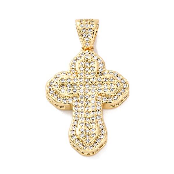 Brass Micro Pave Cubic Zirconia Pendants