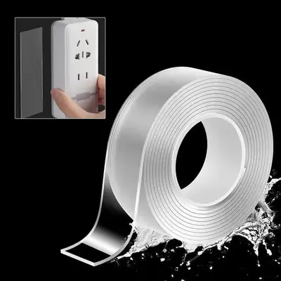 Double-sided Waterproof Tape, 1 Roll Reusable Waterproof Double-sided Tape, Adhesive Tape for Office Home Kitchen Dormitory D...
