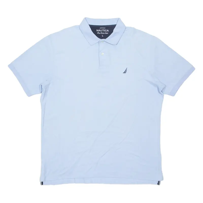 NAUTICA Mens Polo Shirt Blue L