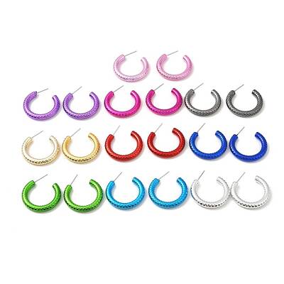 Textured Ring Acrylic Stud Earrings
