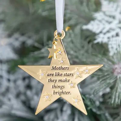Sisters/Mothers Are Like Stars Ornament - Sister - Gold