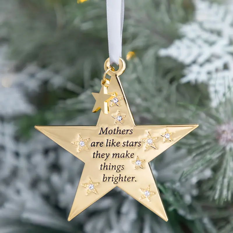 Sisters/Mothers Are Like Stars Ornament - Sister - Gold