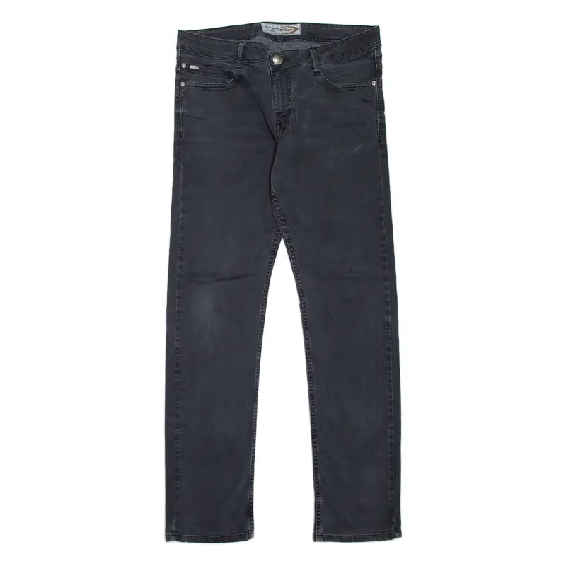 DRIVER Mens Jeans Black Regular Straight W36 L34