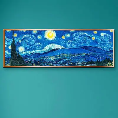 5D Diamond Art Painting Picture, Starry Sky Design DIY Diamond Art Paint Without Frame, Handmade Art Crafts For Home Decor
