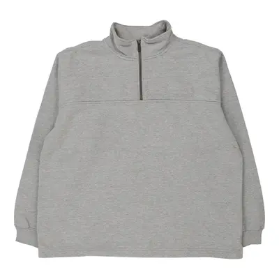 Carhartt 1/4 Zip - Large Grey Cotton Blend