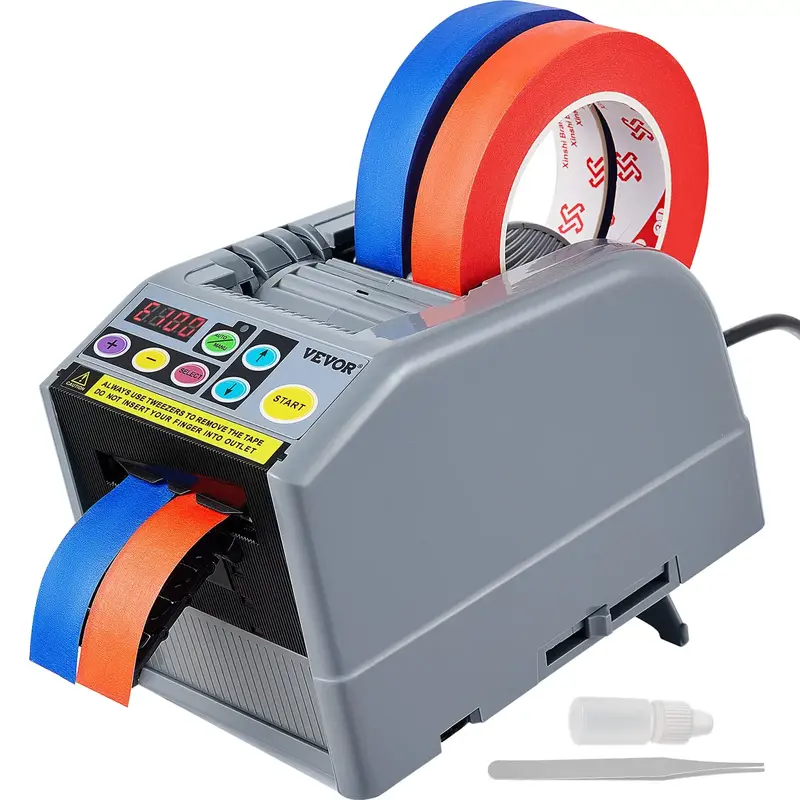 VEVOR Automatic Tape Dispenser Adhesive Electric Tape Cutter Packaging Machine Tape Cutting Machine 6-60mm Tape Width