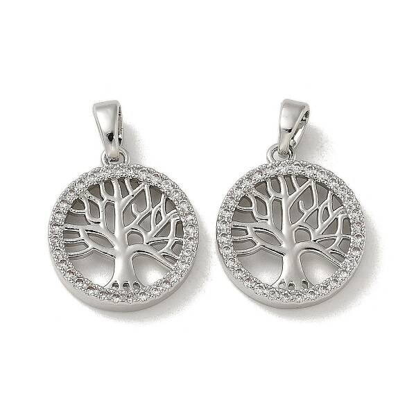 Brass Micro Pave Cubic Zirconia Pendents