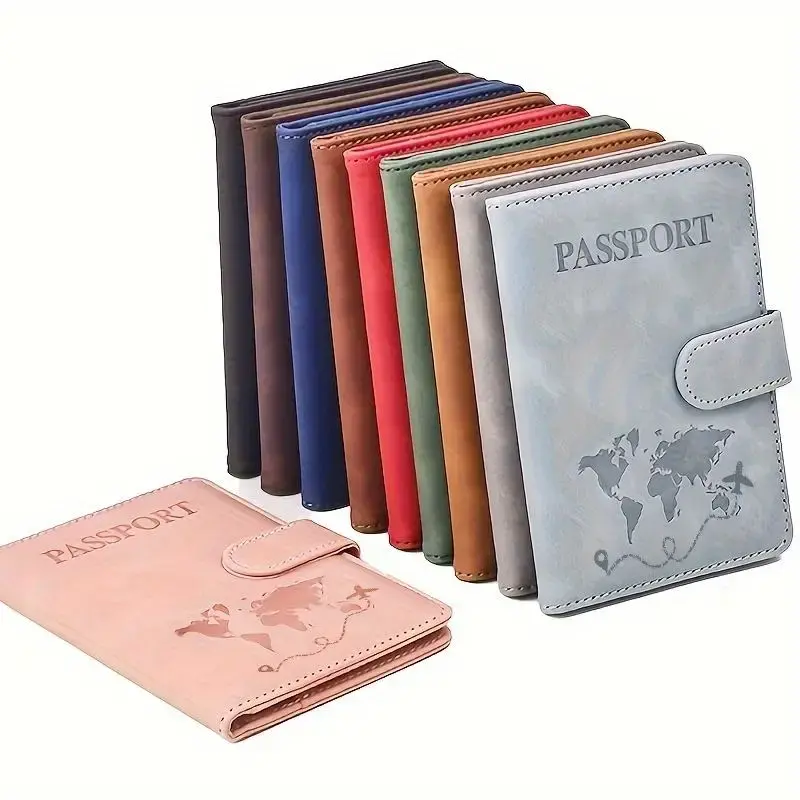 Passport Holder, 1 Count PU Leather Passport Case, Travel Document Holder, Passport Cover, Travel Accessories for Women & Men