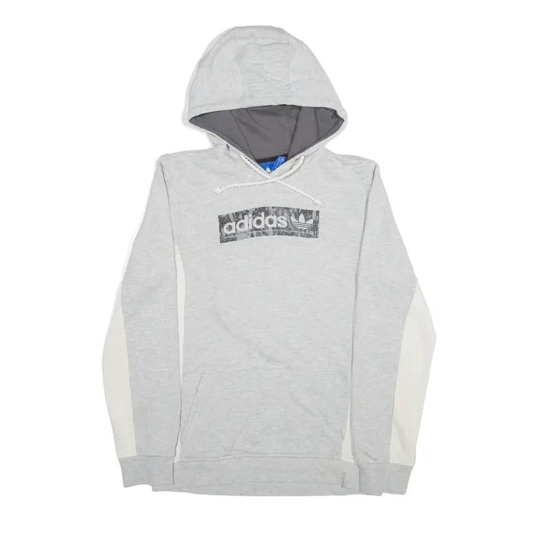 ADIDAS Hoodie Grey Pullover Mens XS