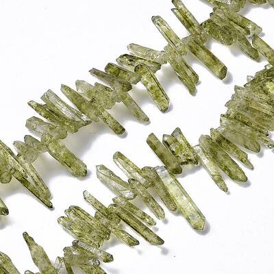 Natural Crackle Quartz Crystal Dyed Beads Strands