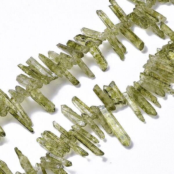Natural Crackle Quartz Crystal Dyed Beads Strands