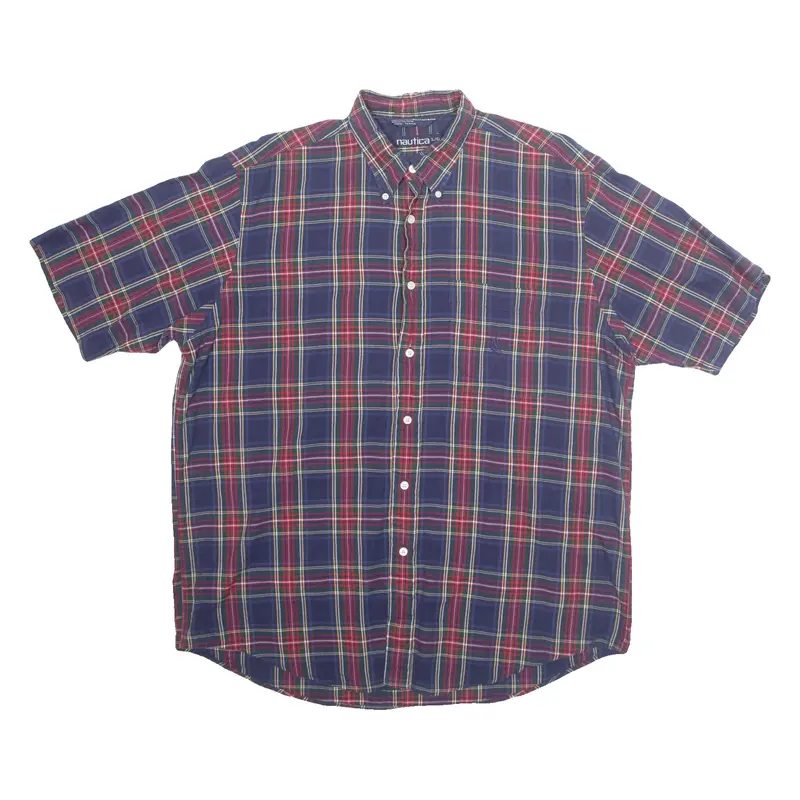 NAUTICA Mens Shirt Blue Check L