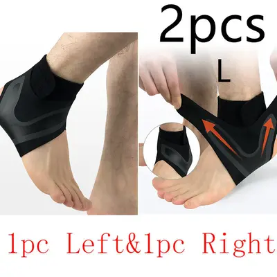 Ankle Support Brace Safety Running Basketball Sports Ankle Sleeves | Size: SET L | quantity: 2pcs | Model: Suit