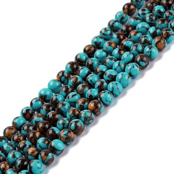 Synthetic Gold Clinquant Stone Beads Strands