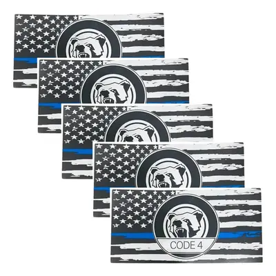 Bumper Sticker, Thin Blue Line, Code 4, Humanizing The Badge!