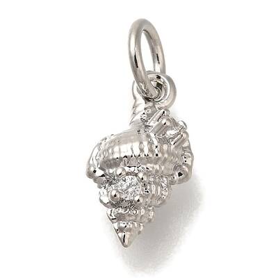 Rack Plating Brass Micro Pave Cubic Zirconia Charms