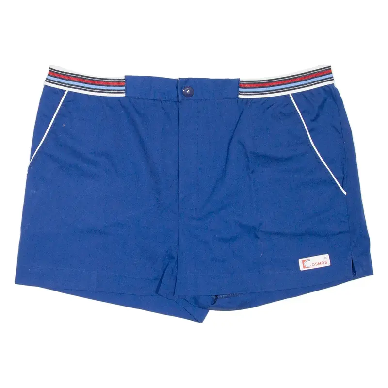 COSMOS Womens Casual Shorts Blue 90s M W32
