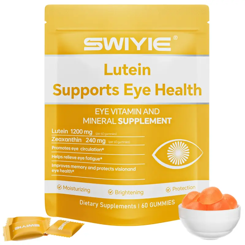 Swiyie Lutein & Zeaxanthin Gummies – Blue Light Defense, Vision Support, Berry Flavor，Eye Health Supplement with Astaxant...