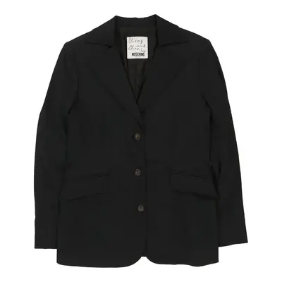 Cheap & Chic Moschino Blazer - Large Black Viscose Blend | Size: large
