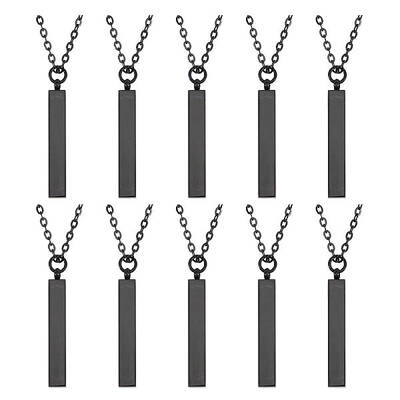 10Pcs Brass Coated Iron Pendant Necklace