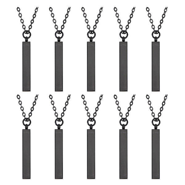 10Pcs Brass Coated Iron Pendant Necklace
