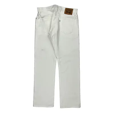 514 White Tab Levis Jeans - 33W 31L White Cotton