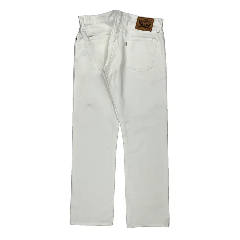 514 White Tab Levis Jeans - 33W 31L White Cotton