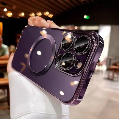 Magnetic Phone Case, 1 Count All-inclusive Anti-fall Mobile Phone Protective Cover, Durable Phone Cases For iPhone X Series 8...